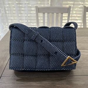 NWT Bottega Veneta Padded Cassette Intrecciato Denim Crossbody Shoulder Bag